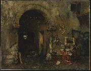 William Merritt Chase Antiquary Shop Spain oil painting artist